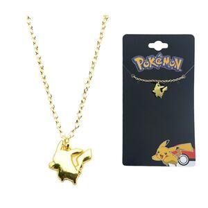 Pokemon Pikachu Gold Plated Pendant Necklace Officially Licensed -NEW